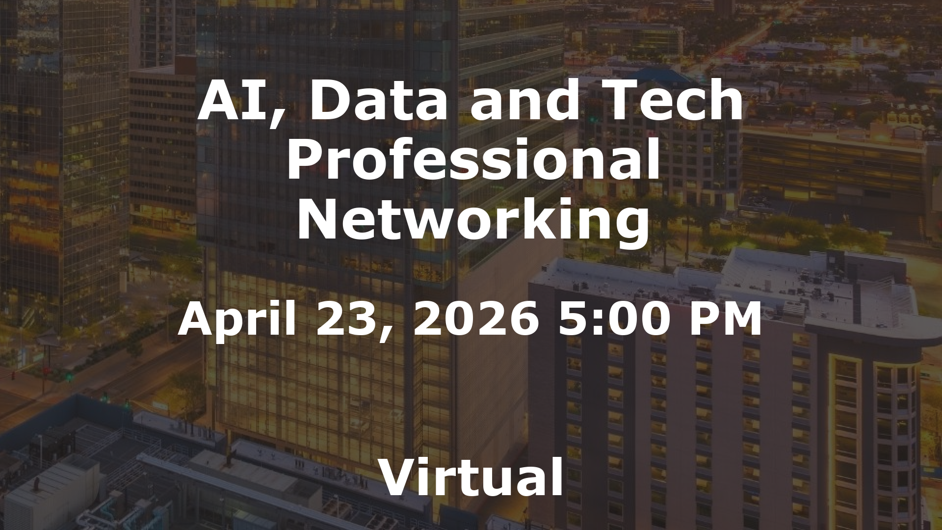 AI, Data and Tech Professional Networking event image